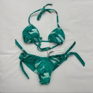 Vitamin A Swim Gia Top Side Tie Bottom Bikini Set